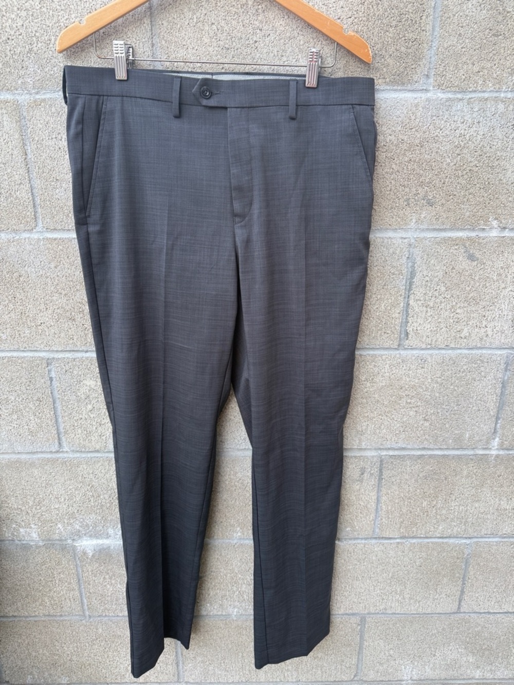 Michael Kors Black Men's Dress Pants with Striped Waistband